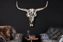 riess-ambiente Wanddekoobjekt MATADOR 70cm silber Stierkopf Skulptur Bild 2
