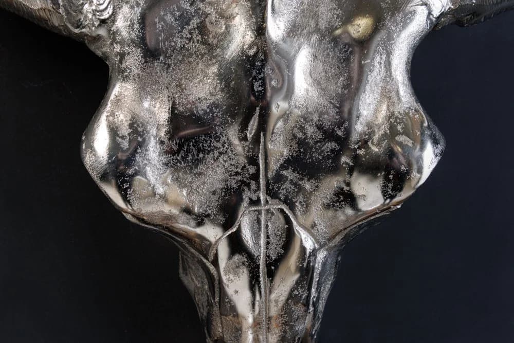 riess-ambiente Wanddekoobjekt MATADOR 70cm silber Stierkopf Skulptur - Bild 4