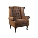 riess-ambiente Sessel CHESTERFIELD antik braun Microfaser Ohrensessel Bild 1