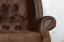 riess-ambiente Sessel CHESTERFIELD antik braun Microfaser Ohrensessel Bild 5