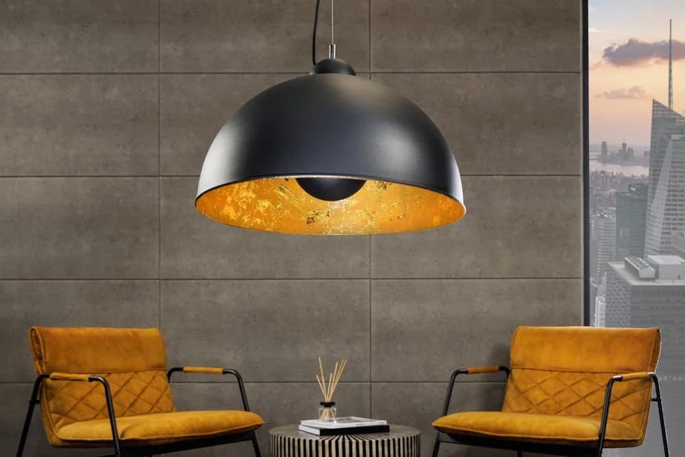 riess-ambiente Hängeleuchte STUDIO 55cm Schwarz/Gold Industrial Design - Bild 2