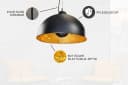 riess-ambiente Hängeleuchte STUDIO 55cm Schwarz/Gold Industrial Design Bild 4