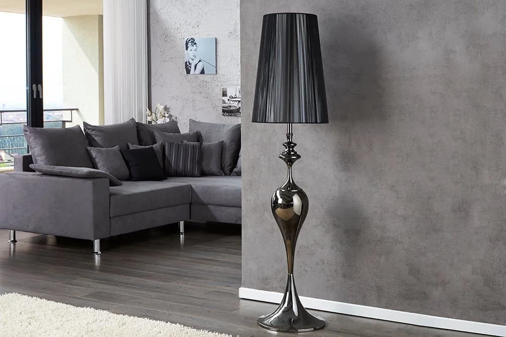 Riess-Ambiente Stehlampe Lucie Schwarz Barock Design