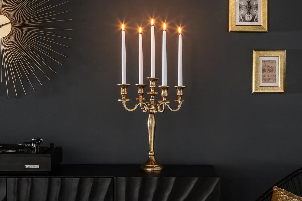 riess-ambiente Kerzenständer MODERN BAROCK 40cm gold Metall - Bild 2