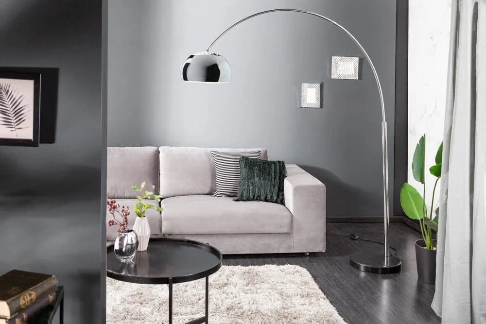riess-ambiente Bogenlampe LOUNGE DEAL 170-210cm chrom silber - Bild 3