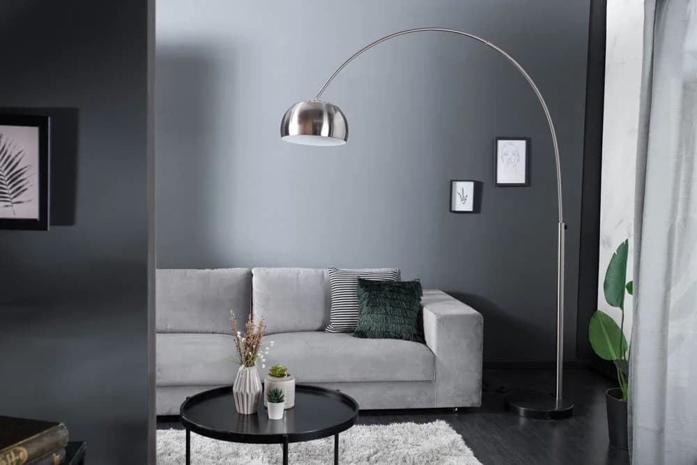 riess-ambiente Bogenlampe LOUNGE DEAL 170-210cm Chrom Silber