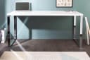 riess-ambiente Schreibtisch WHITE DESK 160cm Weiß/Silber Hochglanz Bild 3