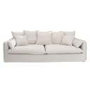 riess-ambiente Hussensofa HEAVEN 3-Sitzer Natur Leinenstoff mit Federkern Bild 1