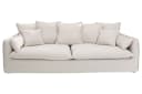 riess-ambiente Hussensofa HEAVEN 3-Sitzer Natur Leinenstoff mit Federkern Bild 2