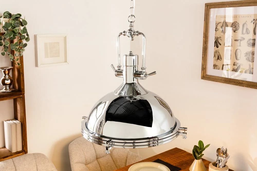 riess-ambiente Hängeleuchte INDUSTRIAL 45cm Silber Metall - Bild 3
