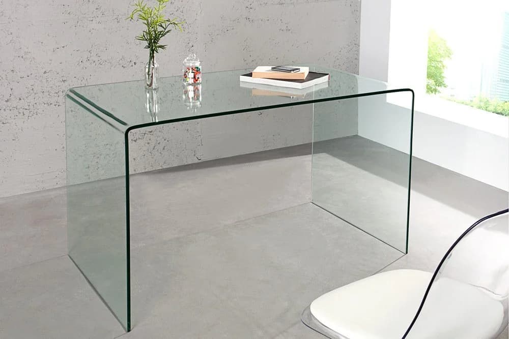 riess-ambiente Schreibtisch FANTOME 120cm Transparent Ganzglastisch Modern - Bild 2