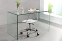 riess-ambiente Schreibtisch FANTOME 120cm Transparent Ganzglastisch Modern Bild 3