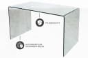 riess-ambiente Schreibtisch FANTOME 120cm Transparent Ganzglastisch Modern Bild 4