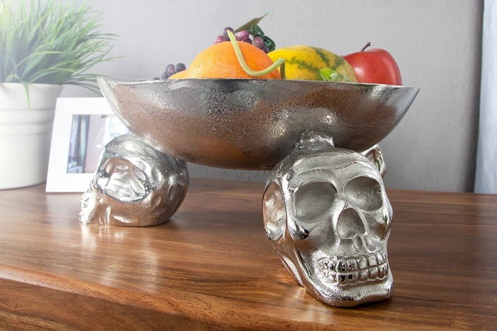 riess-ambiente Dekoschale SKULL 35cm Silber Totenkopf Design - Bild 2