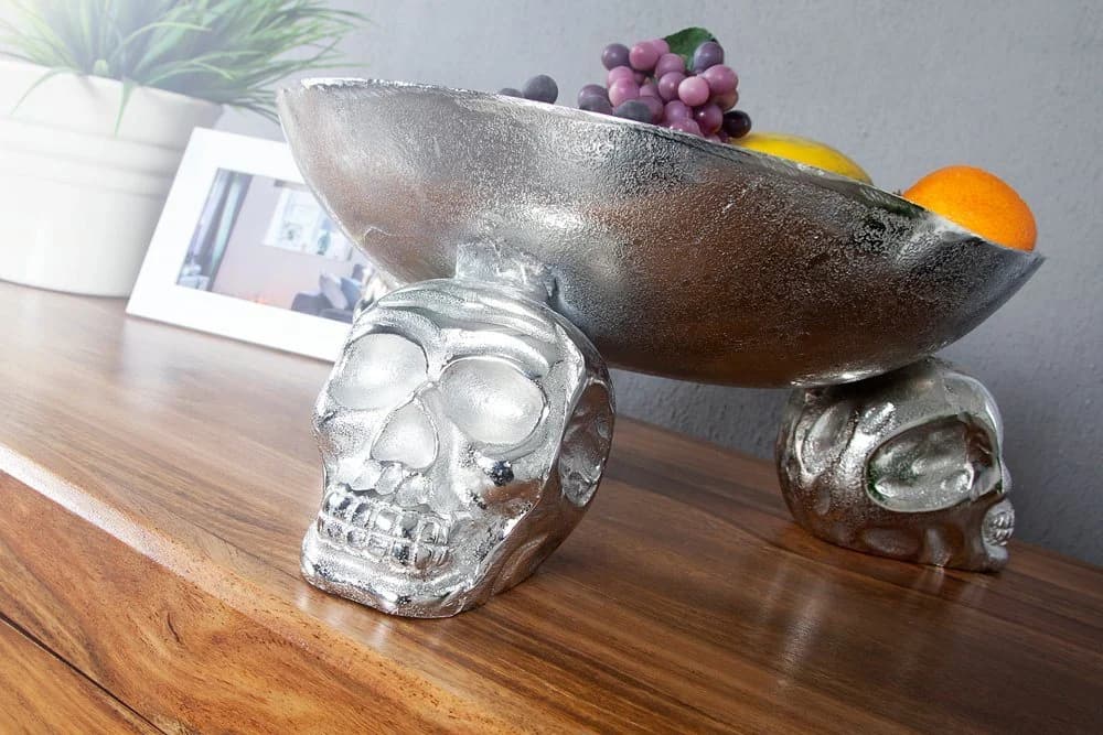 riess-ambiente Dekoschale SKULL 35cm Silber Totenkopf Design - Bild 3