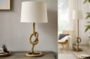 riess-ambiente Stehlampe SEVEN SEAS Beige Braun Leinen Tau Bild 2