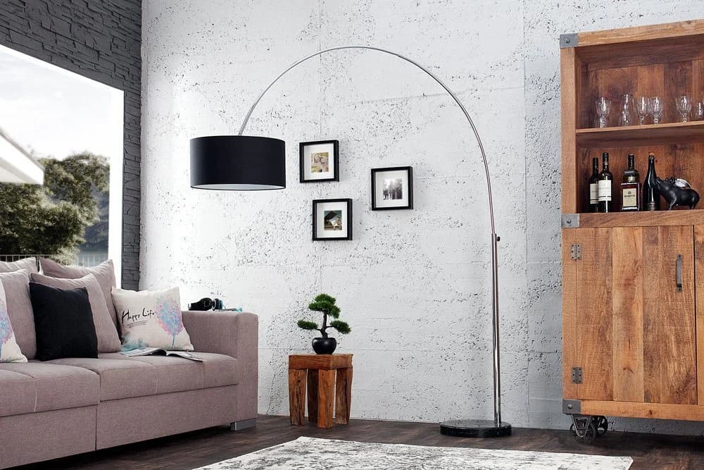 riess-ambiente Bogenlampe LOUNGE DEAL Schwarz Silber Verstellbar - Bild 3