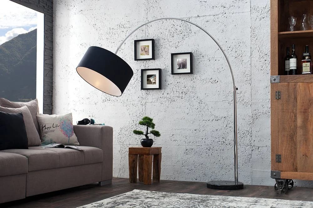 riess-ambiente Bogenlampe LOUNGE DEAL Schwarz Silber Verstellbar - Bild 4