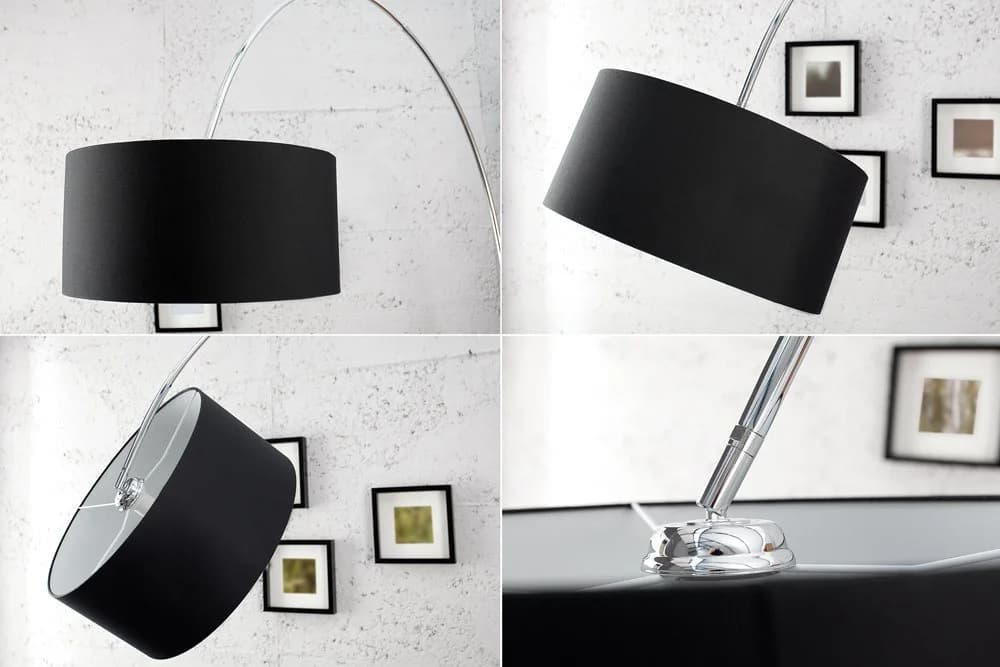 riess-ambiente Bogenlampe LOUNGE DEAL Schwarz Silber Verstellbar - Bild 5