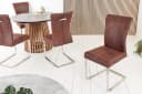 riess-ambiente Freischwinger SAMSON dark coffee / silber Bild 4