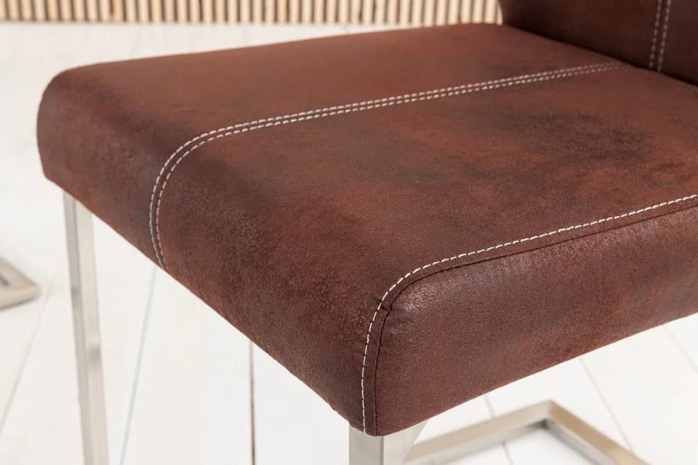 riess-ambiente Freischwinger SAMSON dark coffee / silber - Bild 5