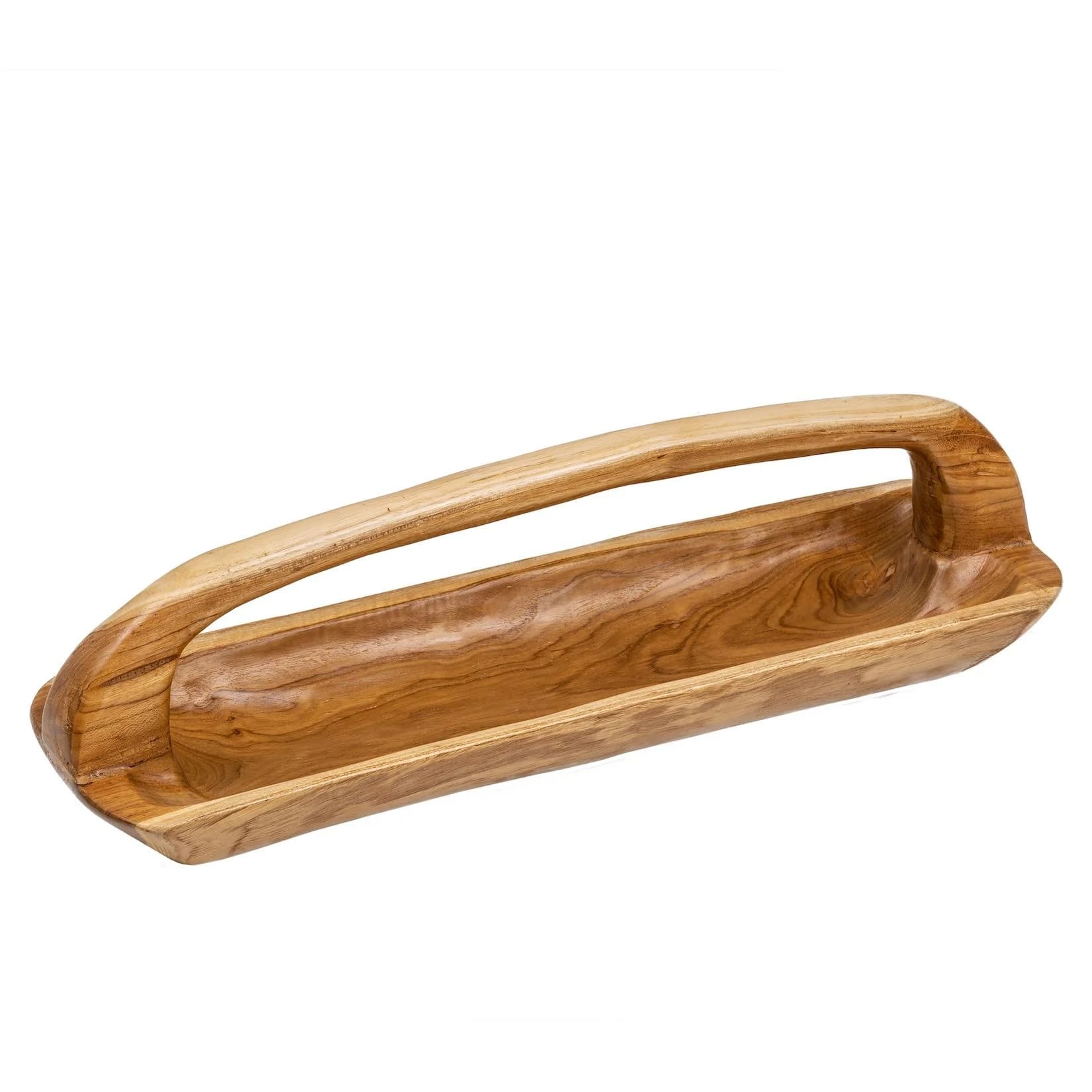 Riess Ambiente Holzschale Bali Massivholz 60cm Teakholz mit Griff