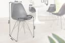 riess-ambiente Esszimmerstuhl SCANDINAVIA MEISTERSTÜCK Schwarz/Silber Retro Design Bild 4