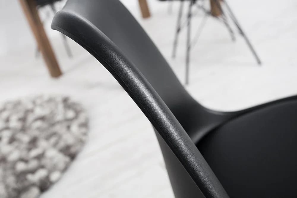 Riess Ambiente Esszimmerstuhl SCANDINAVIA Schwarz Kunstleder Metall - Bild 4