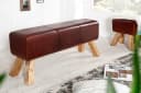 Riess Ambiente Sitzbank TURNBOCK 120cm Braun/Natur Echtleder Bild 1