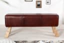 Riess Ambiente Sitzbank TURNBOCK 120cm Braun/Natur Echtleder Bild 3