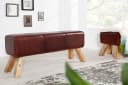 Riess Ambiente Sitzbank TURNBOCK 120cm Braun/Natur Echtleder Bild 5