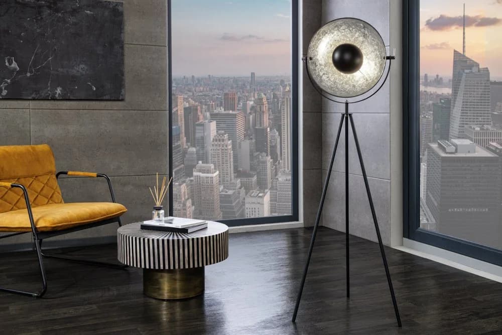 riess-ambiente Stehlampe STUDIO 150cm Schwarz/Silber Industrial - Bild 2
