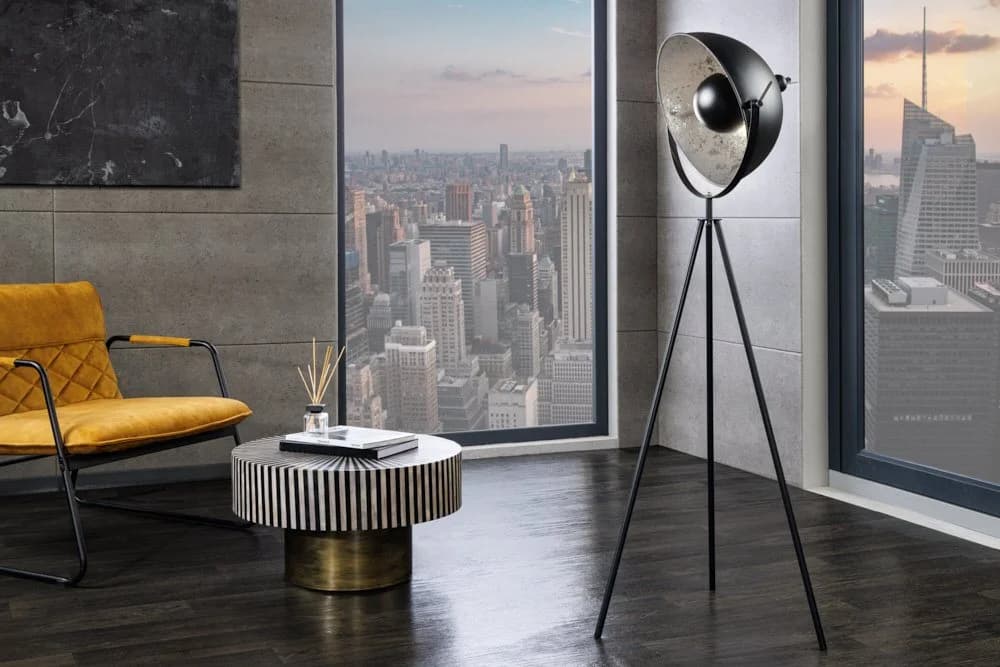 riess-ambiente Stehlampe STUDIO 150cm Schwarz/Silber Industrial - Bild 3