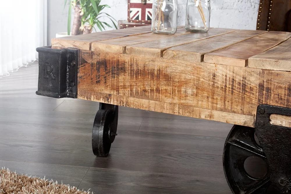 riess-ambiente Couchtisch RAILWAY 120cm Natur Industrial - Bild 4