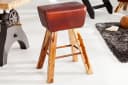 riess-ambiente Barhocker TURNBOCK Coffee Natur Echtleder Bild 1