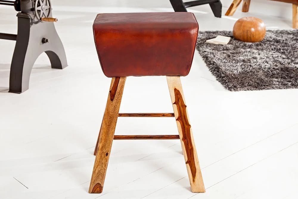 riess-ambiente Barhocker TURNBOCK Coffee Natur Echtleder - Bild 4