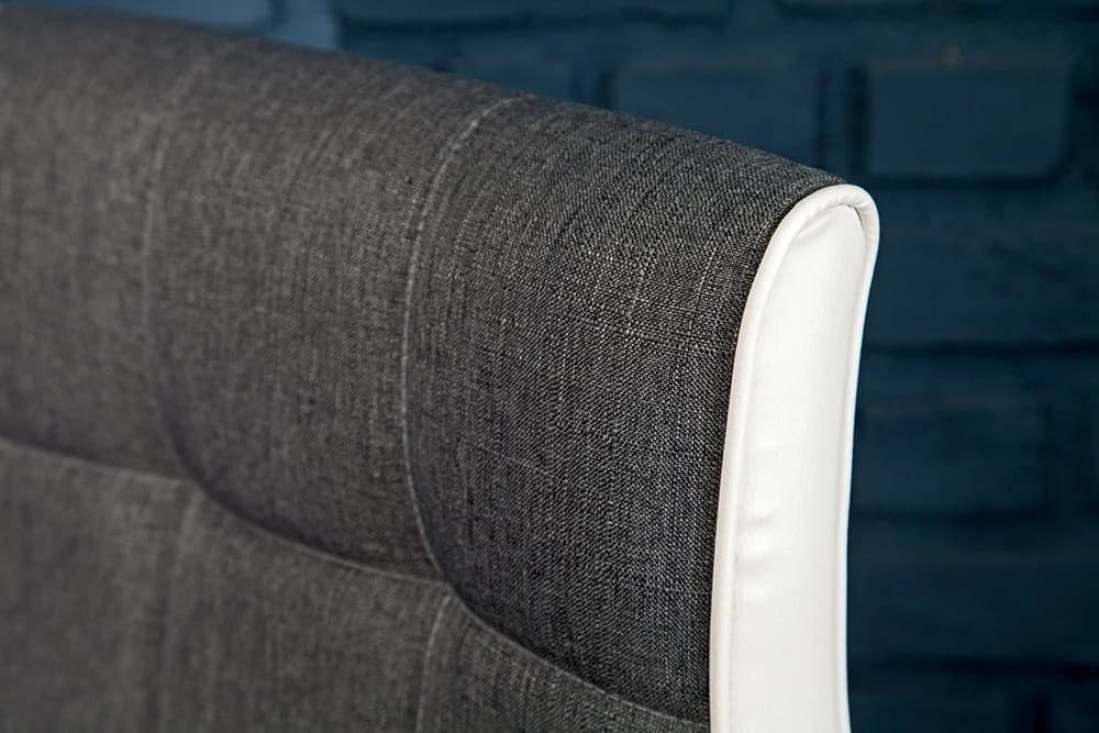 riess-ambiente Barhocker MODENA Grau/Weiß höhenverstellbar mit Fußablage - Bild 5