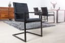riess-ambiente Freischwinger LOFT antik schwarz mit Armlehne Industrial Bild 3