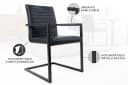 riess-ambiente Freischwinger LOFT antik schwarz mit Armlehne Industrial Bild 4