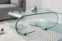 riess-ambiente Couchtisch FANTOME 90cm Glas transparent rund auf Rollen Bild 1