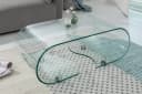 riess-ambiente Couchtisch FANTOME 90cm Glas transparent rund auf Rollen Bild 2