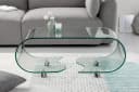 riess-ambiente Couchtisch FANTOME 90cm Glas transparent rund auf Rollen Bild 4