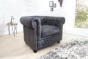 riess-ambiente Chesterfield-Sessel 105cm antik grau Microfaser Bild 1
