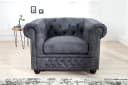 riess-ambiente Chesterfield-Sessel 105cm antik grau Microfaser Bild 2