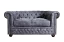 riess-ambiente Chesterfield 2-Sitzer Sofa antik grau Microfaser Bild 1