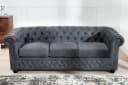 riess-ambiente Sofa CHESTERFIELD 200cm antik grau 3-Sitzer Microfaser Bild 1