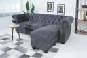 riess-ambiente Sofa CHESTERFIELD 200cm antik grau 3-Sitzer Microfaser Bild 3