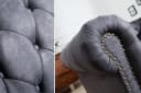 riess-ambiente Sofa CHESTERFIELD 200cm antik grau 3-Sitzer Microfaser Bild 4