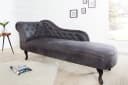 riess-ambiente Recamiere Chesterfield 170cm Antik Grau Bild 1