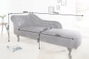 riess-ambiente Recamiere Chesterfield 170cm Antik Grau Bild 5